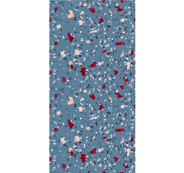 Blue geometric terrazzo texture and pattern blind - TenStickers