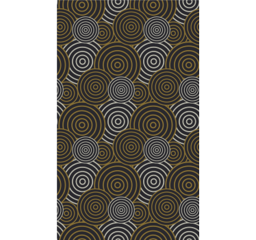 Texture and pattern blind concentric circle design - TenStickers