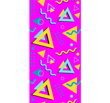 Retro triangles pattern more vintage roller blind - TenStickers