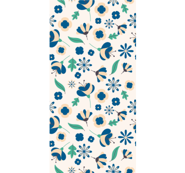 French Provincial white Flowers and plant roller blind - TenStickers