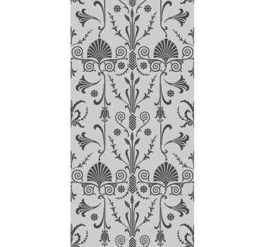 French Provincial gray  Flowers and plant roller blind - TenStickers