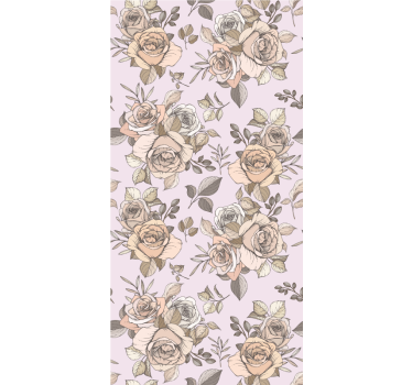 Graceful Rose Motif flower blind - TenStickers