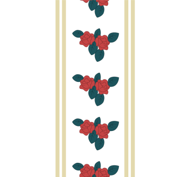 Rose pattern with leaves flower blind - TenStickers