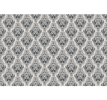 Elegant gray baroque motif classic blind - TenStickers