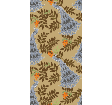 Graceful peacock design flower blind - TenStickers