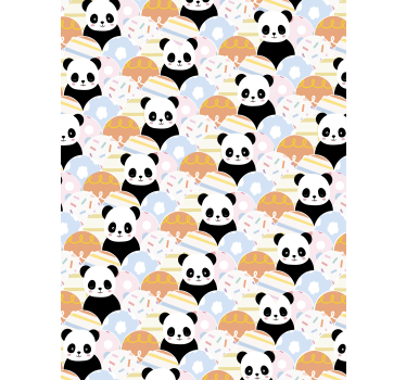 Baby panda party childrens blind - TenStickers