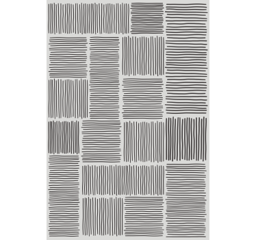 Line black white Mid-Century decor Modern roller blind - TenStickers