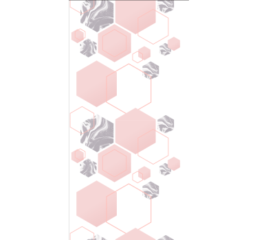 Pink hexagon motif modern blind - TenStickers