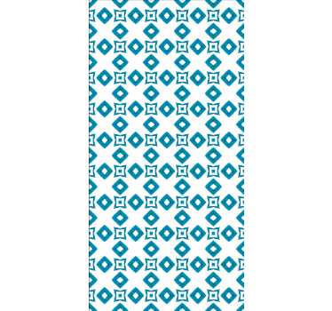 Geometric blue pattern kitchen blind - TenStickers
