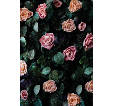 Realistic roses pattern flower blind - TenStickers