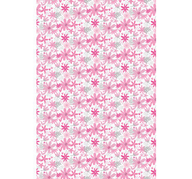 Pink flowers pattern kitchen blind - TenStickers