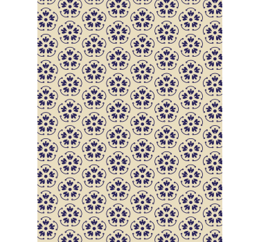 Geometric flower pattern Kitchen window blind - TenStickers