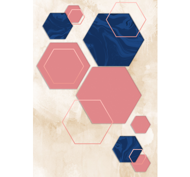 Geometric Hexagon Pattern modern blind - TenStickers