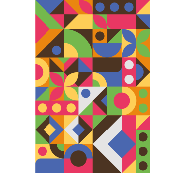 Geometric shape blocks modern blind - TenStickers