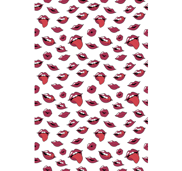 Bold Lip Patterns funky roller blind - TenStickers