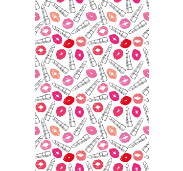 Kiss and Lipstick Patterns funky roller blind - TenStickers