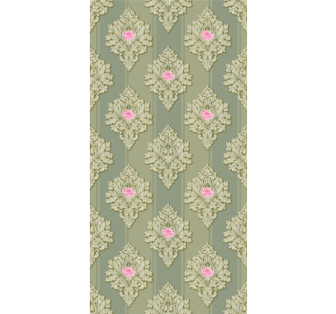 Retro botanical motif flower blind - TenStickers