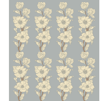 Vertical elegant pattern flower blind - TenStickers