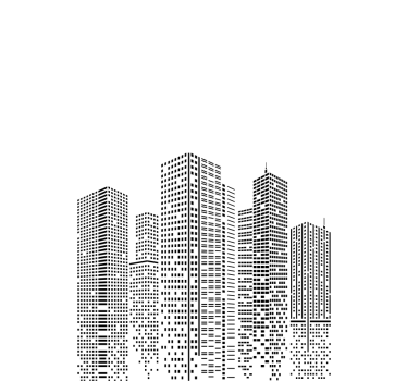 Skyline office  Original roller blind - TenStickers