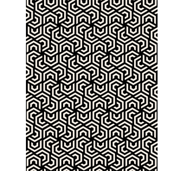 Geometric hypnotic pattern curtain Modern roller blind - TenStickers