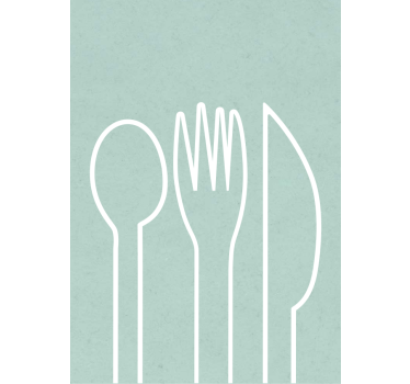kitchen cutlery set window blind - TenStickers