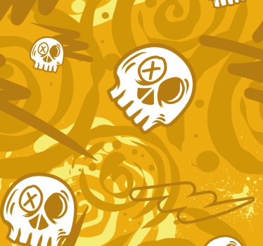 Skull graffiti design Teenager Bedroom blind - TenStickers