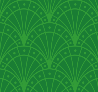 Art Deco Pattern Green Blind - TenStickers
