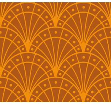 Elegant orange art deco Living room blind - TenStickers