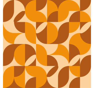 Retro Orange Pattern Living Room Blind - TenStickers