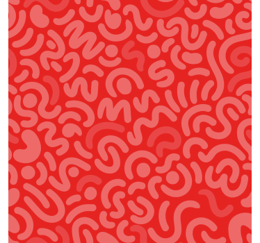 Red abstract rounded lines Living room blind - TenStickers