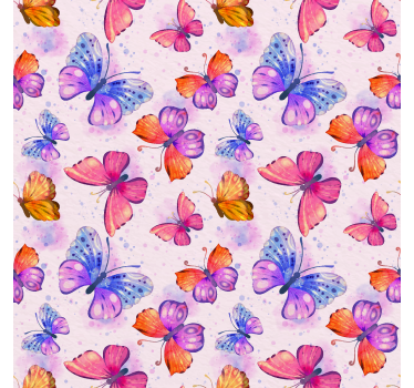 colorful watercolor Butterflies blind - TenStickers