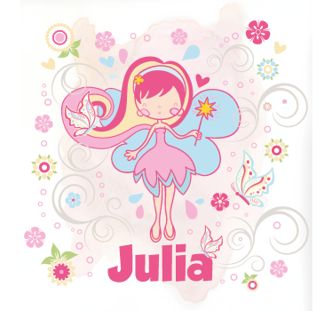 Fairy with butterflies custom window shade - TenStickers