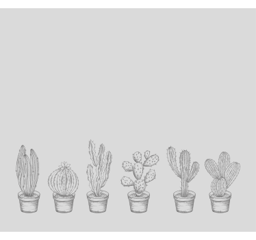 Gray shades cactus roller blind - TenStickers