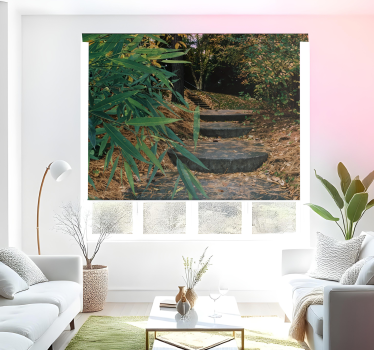 3D forest and small road Original blind - TenStickers