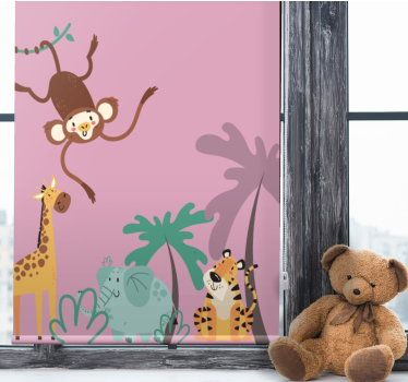 "Boho" kids jungle Animal blind - TenStickers
