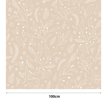 Festive plants beige window cover  - TenStickers