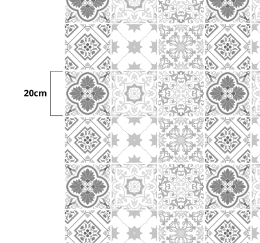 Geometric Pattern Tiles funky roller blind - TenStickers