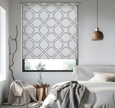 Abstract cross leaf pattern modern roller blind - TenStickers