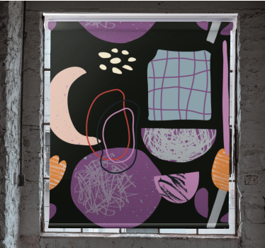 Abstract shape pattern modern blind - TenStickers