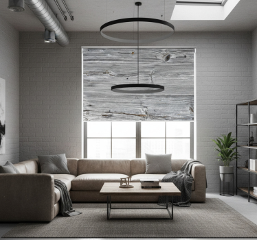 Aged grey timber grain texture and pattern blind - TenStickers