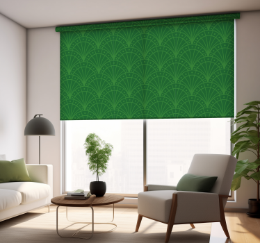 Art Deco Pattern Green Blind - TenStickers