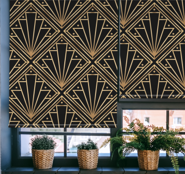 "Art Deco" golden shapes Blind elegance - TenStickers
