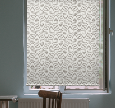 Art deco illusion pattern Flower roller blind - TenStickers
