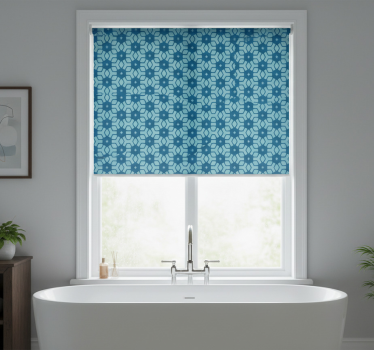 Bathroom blind geometric bath ambiance - TenStickers