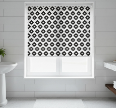 Bathroom blind geometric tile design - TenStickers