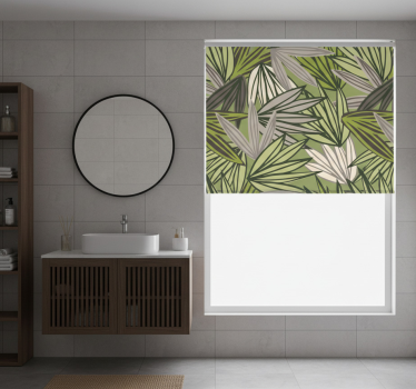 Bathroom blind jungle with trees no fruit - TenStickers