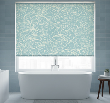Bathroom blind ocean waves - TenStickers