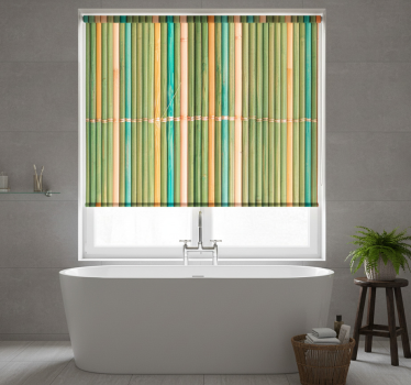 Thin bamboo bathroom blind - TenStickers