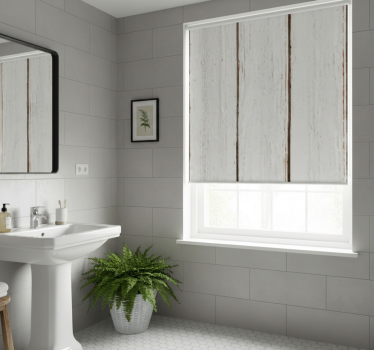 Bathroom blind vintage wood vertical striped - TenStickers
