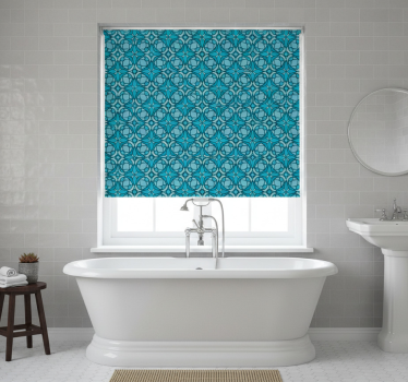 Bathroom blind with geometric ornate design - TenStickers